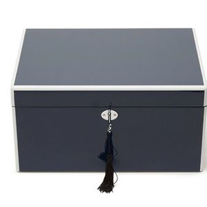 The Audrey Black lacquered jewelry box